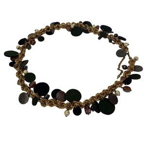 REBECCA MOSES For WILD ABOUT CASHMERE Rare Heavy Glass Necklace
